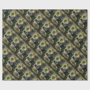 Papel De Presente Belos Cavalos e Natal Russo