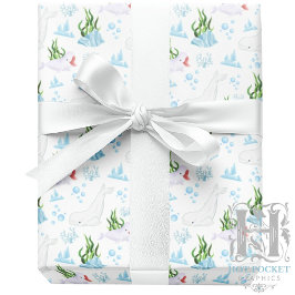 Papel De Presente Beluga Whales Wrapper Paper