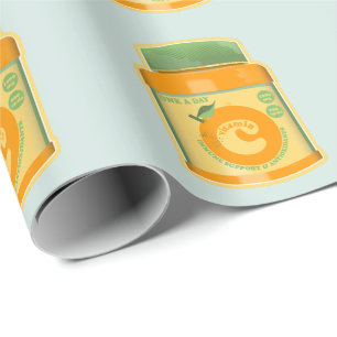Papel De Presente Bem-estar da vitamina C
