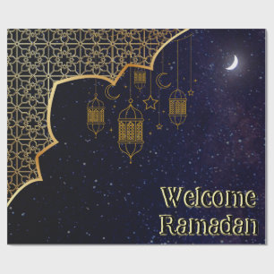 Papel De Presente Bem-vindo Ramadã: Design islâmico