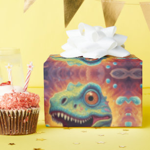 Papel De Presente Bem-vindos ao Mundo Mágico de Dino Delights