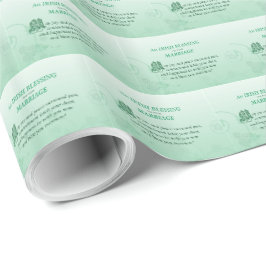Papel De Presente Bênção de Felicitações de Casamento Irlandês