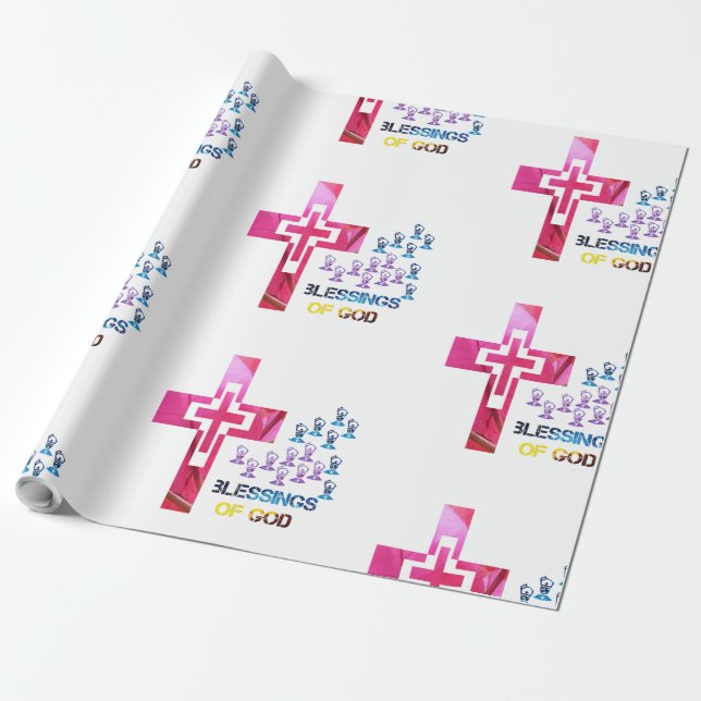 Papel De Presente bênçãos de Deus (Desenrolado)