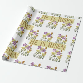 Papel De Presente Bênçãos de páscoa | Risen Bonito Floral