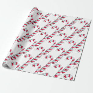 Papel De Presente Bengala de Natal