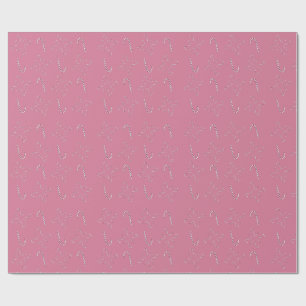 Papel De Presente Bengalas de Natal 2026 Rosa