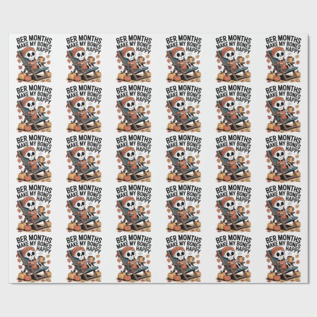 Papel De Presente Ber Meses Feliz Natal Para Meus Ossos (Aberto)