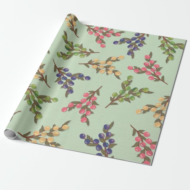 Papel De Presente Berries bonito (Desenrolado)