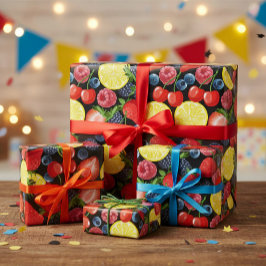 Papel De Presente Berries & Citrus Delight