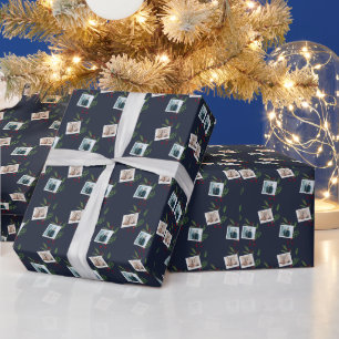 Papel De Presente Berry Personalizado de Fotografia da Família Natal
