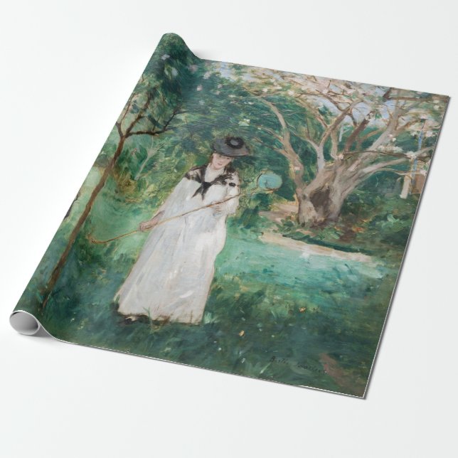 Papel De Presente Berthe Morisot - A Caça às Borboletas (Desenrolado)