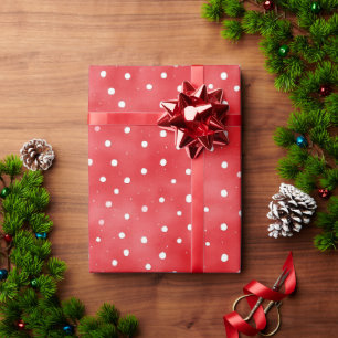 Papel De Presente Besouro Vermelho Pontos Brancos Aniversário