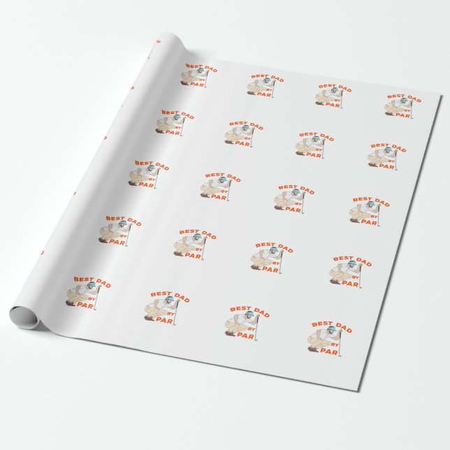 Papel De Presente Best Dad By Par (Desenrolado)