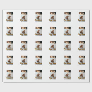 Papel De Presente Best dog mom brown puddle pet dog cat mothers day 