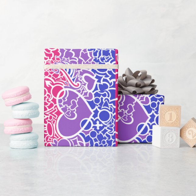 Papel De Presente Bi Pride Squiggle (Chá de bebê)