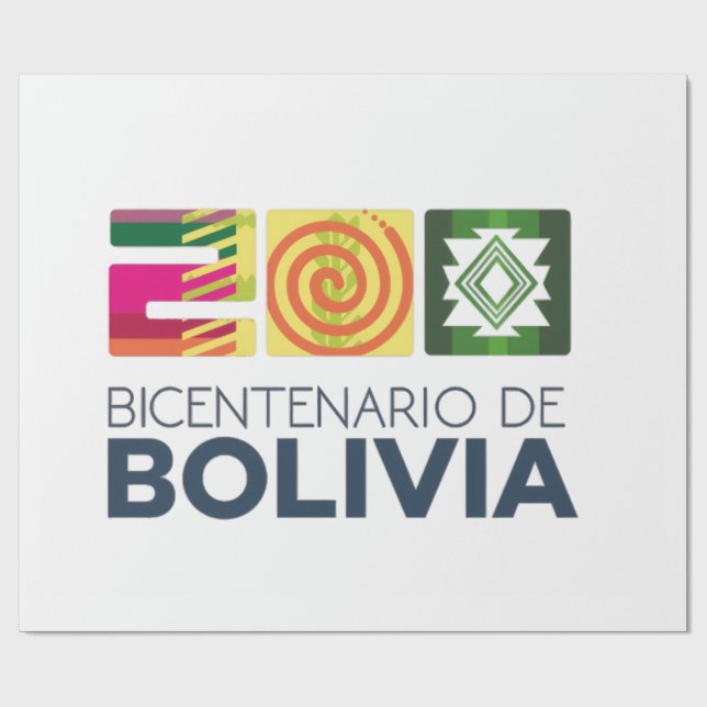 Papel De Presente bicentenario Bolivia (Aberto)