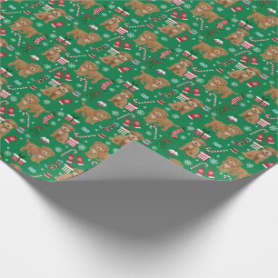 Papel De Presente Bichpoo de Natal