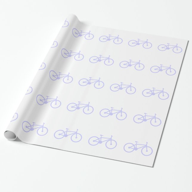 Papel De Presente Bicicleta Azul lavanda (Desenrolado)