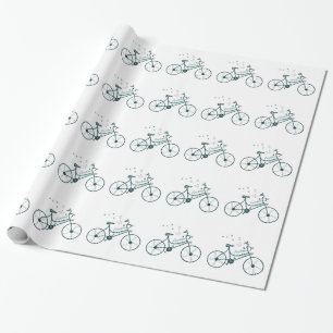 Papel De Presente Bicicleta da liberdade com design das borboletas