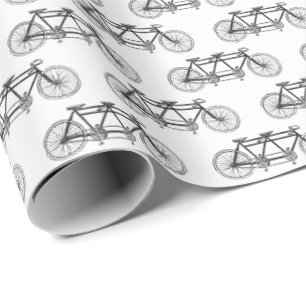 Papel De Presente Bicicleta do vintage construída para