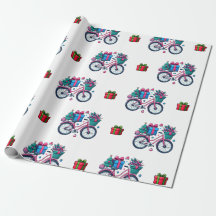 Bicicletas Xmas Bonitas Molho Azul-Rosa-Rosa-Rosa-