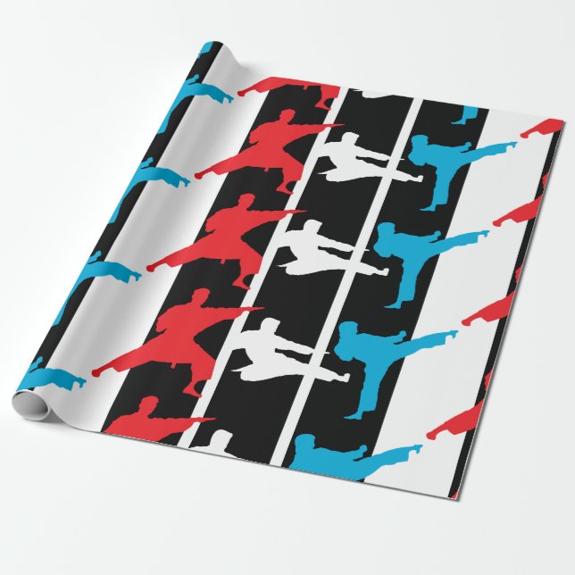 Papel De Presente Bicks de Artes Marciais (Desenrolado)