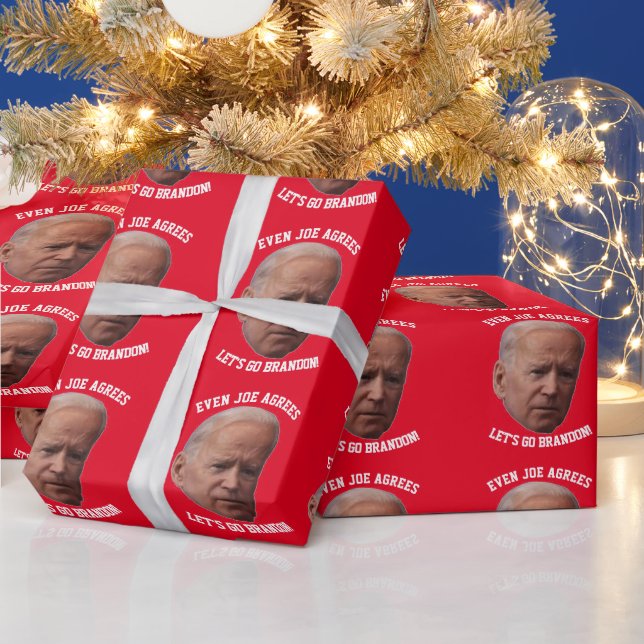 PAPEL DE PRESENTE BIDEN CONCORDA VAMOS BRANDON NATAL (Feriados)