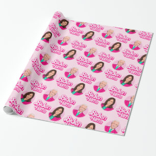 Papel De Presente Biden Harris Pink Birthday