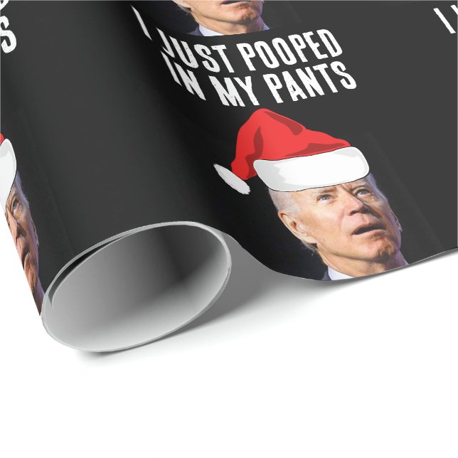 PAPEL DE PRESENTE BIDEN POPULADO EM PINTURAS DE NATAL (Ponta do rolo)