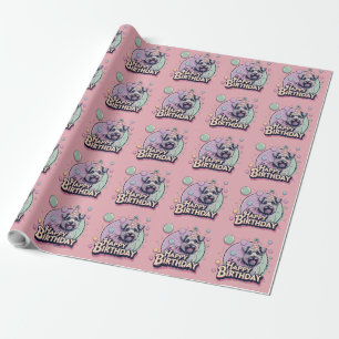 Papel De Presente Biewer Terrier Dog Colorful