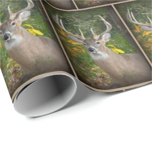 Papel De Presente Big Buck Deer