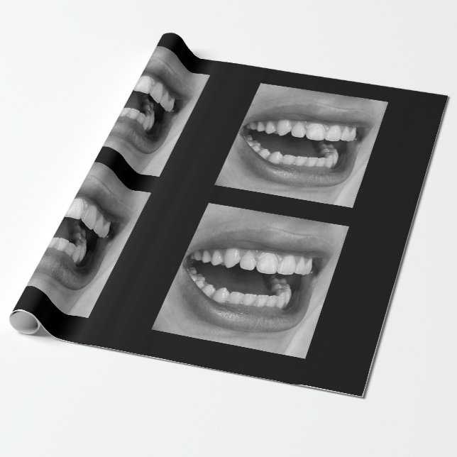 Papel De Presente Big Mouth Wrapping Paper (Desenrolado)