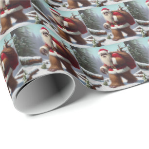 Papel De Presente Bigfoot Santa Claus