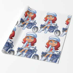 Papel De Presente Biker Girl