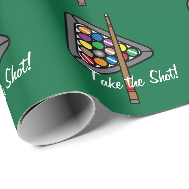 Papel De Presente Billiard / Jogo de Piscina (Ponta do rolo)