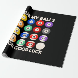 Papel De Presente Billiards Snooker Esfrega Minhas Bolas Por Boa Sor
