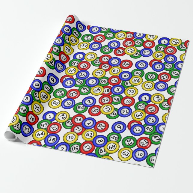 Papel De Presente BINGO Balls (Desenrolado)