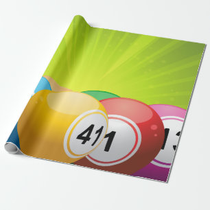 Papel De Presente Bingo Balls
