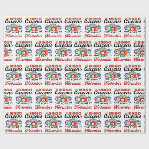 Papel De Presente Bingo Birthday Women Novembro