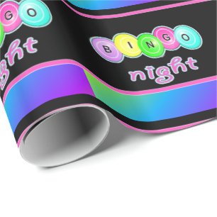 Papel De Presente Bingo Night Bingo Balls