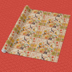 Papel De Presente Birds and Butterflies Wrapping Paper