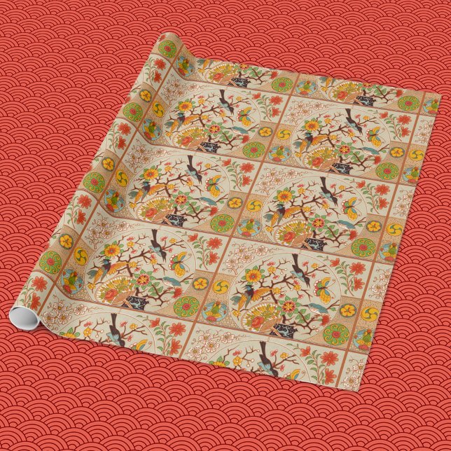 Papel De Presente Birds and Butterflies Wrapping Paper (Criador carregado)