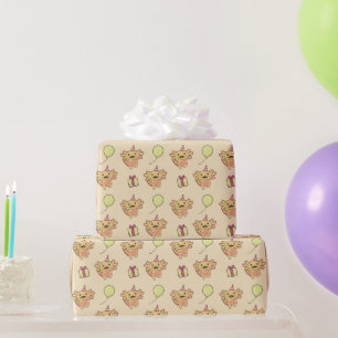 Papel De Presente Birthday Animal Cute Axolotl Aniversário de crianç