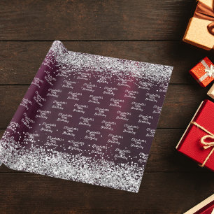 Papel De Presente Birthday Burgundy, nome elegante
