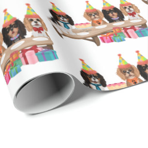 Papel De Presente Birthday Cavalier King Charles Spaniel