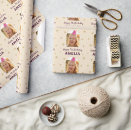 Papel De Presente Birthday Personalized Photo Wrapping 
