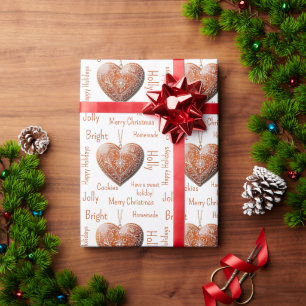 Papel De Presente Biscoito de Natal tradicional decorado