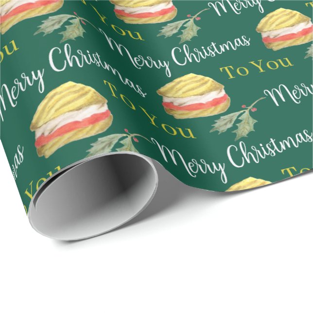Papel De Presente Biscoito Natalino Viennese Whirls (Ponta do rolo)