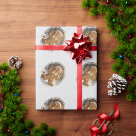 Papel De Presente Biscoitos de Gengibre Homens Natal Caprichoso