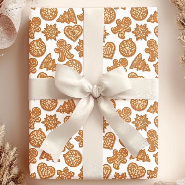 Papel De Presente Biscoitos de Homem de Biscoito de Natal Fofo (Criador carregado)